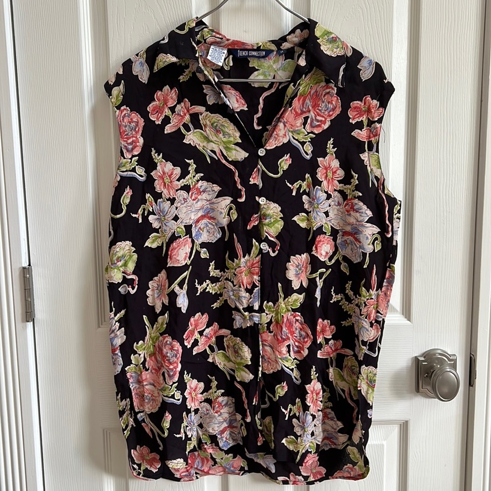 French connection sleeveless shirt